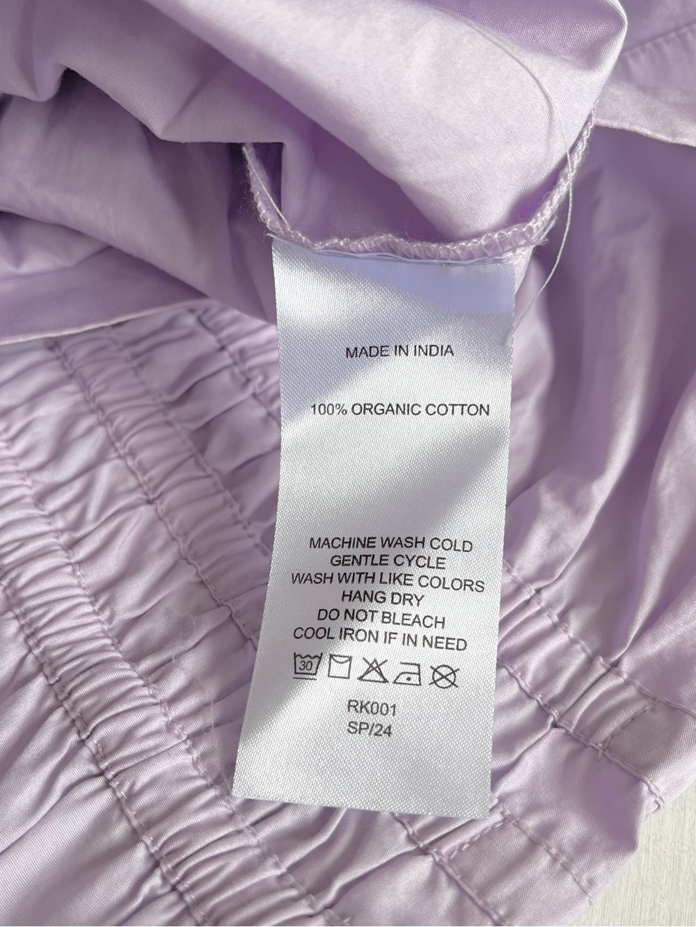 [Quince] Pastel Lilac 100% Poplin Cotton Tiered Maxi Dress with Pockets - Picture 8 of 10